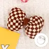 Tecido xadrez algodão bolinhas laço broche laço estéreo diy acessórios de cabelo feitos à mão acessórios para sapatos e meias