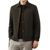 Chaqueta de Plumas para Hombre Otoño e Invierno Cuello Solapa Estilo Ropa de Trabajo Estándar Nacional 90% Plumón de Pato Blanco Cálida Joven Lujo Tendencia Abrigo Resistente al Frío