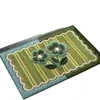 Alfombra de piso estilo tejido retro hecha de lodo de diatomeas suave, absorbente y resistente al desgaste, adecuada para entradas de baño y entradas de inodoro.