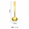 Aço inoxidável 304 cabo quadrado colher de tempero conjunto de quatro peças em estoque, mini colher de café, colher medidora, ferramenta doméstica de cozinha para panificação