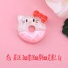 Funda para teléfono con forma de donut de dibujos animados de color transparente, juego de comida, crema, pegamento, material de resina, accesorios