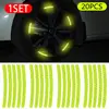 20PCs adesivos refletivos para rodas de carro adesivos de advertência de pneus 3D adesivos de carro de equilíbrio tridimensional decoração personalizada criativa