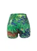 D9895 Amazon Quente Europeu e Americano Feminino Sexy Feminino Shorts Apertados Shorts Estampados Calças de Yoga
