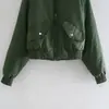 Ropa de Mujer al por Mayor Transfronteriza Estilo Europeo y Americano 2026 Otoño e Invierno Nueva Moda Versátil Ajuste Delgado Chaqueta Bomber Clásica