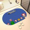 Alfombrilla de baño Mario de Tierra de Diatomeas Absorbente Dibujos Animados Suave Secado Rápido Antideslizante Felpudo Hecho a Medida