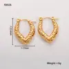 Pendientes Populares Europeos y Americanos de Acero Inoxidable para Mujer, Lujo Accesible Pendientes Elegantes Retro Transfronterizos U Joyería de Acero de Titanio de Gama Alta