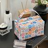 Bolsa Portátil de Maquiagem e Higiene Pessoal com Estampa de Gato de Desenho Animado de Aparência Sofisticada, Grande Capacidade, Bolsa de Mão Tridimensional, Armazenamento para Viagem