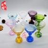 Venta al por mayor de Ofrendas para Buda, Portavelas de Mantequilla de Vidrio Tradicionales, Suministros Budistas, Tazas de Ofrenda de los Ocho Auspiciosos Tántricos, Tazas de Agua con los Ocho Tesoros