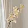 Flor Artificial Orquídea de 9 Cabezas Impresa en 3D Material de Orquídea Mariposa Hotel de Lujo Boda Escena de Flores Artificiales