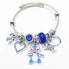 Panjia Novo Pulseira Fofa Stetzai Feminina Desenho Animado Pingente de Diamante Abertura Corrente Osso de Cobra Pulseira Moda Atacado