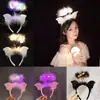 Nueva Diadema de Orejas de Conejo Luminosa Accesorio para el Cabello Parpadeante de Año Nuevo Pinza para el Cabello Evento de Concierto Suministros para Fiesta de Nochevieja Infantil Venta al por Mayor