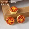 Pan de Chocolate Simulado, Tartaletas de Huevo, Galletas, Juguetes de Comida, Juguetes Hechos a Mano para Armar, Joyería de Resina, Adornos Miniatura Estereoscópicos