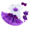 Ins transfronterizo Ropa para niños Regalo del Día de la Madre Bebé Niña Conejo de Dibujos Animados Púrpura Conjunto de Vestido Pouce Falda de Bebé