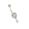 Europa y Estados Unidos transfronterizo nuevo cobre incrustado circonita amor anillo para ombligo clavo para ombligo joyería de piercing corporal sexy para mujer