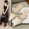 Sandalias de Verano 2026 Estilo Francés Cerradas de Tacón Medio Grueso para Mujer, Estilo Hada Elegante para Combinar con Vestidos, Tacones Altos