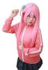 Anime rocha solitária novo fã houteng único peruca de cosplay cabelo longo rosa rattan de volta forro único peruca de cosplay