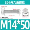 Ventas Directas de Fábrica M3-M12 GB 304 acero inoxidable Tornillo hexagonal exterior cabeza hexagonal tornillo hexagonal