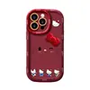 Lindo Gato con Lazo Adecuado para Funda de Teléfono Móvil Año Nuevo Iphone17 15Promax Silicona Serie 16 14 Anti-Caída