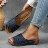 Pantuflas Gruesas con Suela de Plataforma, Diseño Floral Hueco, para Mujer, Uso Transfronterizo, Tacón de Cuña, Sandalias Ligeras de Playa, Estilo Europeo y Americano, Punta Abierta