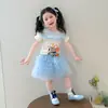 Conjunto de Verão 2026 para Meninas Novo Estiloso Moda Infantil Malha Fina Vestido Conjunto de Duas Peças de Verão para Bebês Meninas