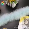 Bufanda de plumas de lana de pavo nueva, engrosada y pesada, 2 metros, 48 gramos, decoración de disfraz de felpa