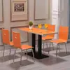 Juegos de mesa y sillas, diseñados específicamente para cafeterías escolares, restaurantes, tiendas de té de burbujas y establecimientos de comida rápida.; mesas y sillas de comedor sencillas de grado comercial