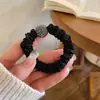 Faixa de Cabelo de Lã Grossa Estilo Coreano Outono e Inverno, Tiara de Strass de Alta Qualidade, Elástico Simples de Alta Elasticidade para Rabo de Cavalo, Acessório de Cabeça de Elástico
