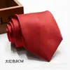 Corbata de negocios de color sólido de 8 cm hilo de poliéster jacquard de flecha Corbata de línea fina venta al por mayor directa de fábrica