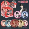 Merchandising Popular de Estrellas de Anime Insignias de Caja Sorpresa 75mm Hojalata Láser Doble Destello Artesanía Mixta Al por Mayor