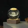 Bola de Cristal Esculpida Céu Estrelado Estéreo 3D Transfronteiriça Luminosa Luz Noturna Ornamento de Vidro para Quarto e Mesa Presente de Aniversário