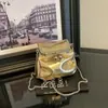 Bolsa de Corrente Brilhante para Mulheres, Bolsa de Ombro Elegante e Simples, Nova Bolsa Transversal Trendy Ins Casual 2026