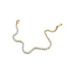 Pulsera de lujo ligero de alta gama con incrustaciones de diamantes, superventas transfronteriza europea y americana para mujer, pulsera de acero inoxidable y circonita, en stock, directo del fabricante