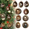 Decoraciones de Colgante Plano Acrílico de Nuevo Producto Transfronterizo Adornos Navideños Regalo Navideño Perfecto Animales para Árbol de Navidad