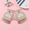 Guantes de lana finos de cinco dedos para bebés, cálidos y resistentes al frío, para niños y niñas de 3 a 6 años, bonitos guantes de invierno.