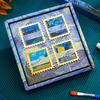 Marcador Creativo Sello Metálico Van Gogh Monet Pintura China Pintura al Óleo Regalo para Amigos y Estudiantes Decorativo Libro Papelería Práctica