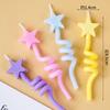 Popular Ciber Estrella de Cinco Puntas Velas Decoraciones para Pastel Cumpleaños Infantil Velas de Colores Fiesta Navideña Vela de Estrella Disfraz