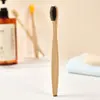 Cepillos de Dientes Desechables para Hotel, Cepillos de Dientes de Bambú con Cerdas Suaves de Carbón de Bambú para Hotel y Casa de Huéspedes, Cepillos de Dientes de Bambú sin Empaque