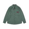 Camisas de Rayas Retro de Solapa de Manga Larga Estilo Japonés para Hombre y Mujer Marca de Moda de Hong Kong Pareja Sueltas Casual Vintage Camisas y Chaquetas