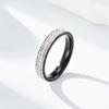 Anillo Elegante Fino de Diamante Rair de Acero de Titanio Estilo Coreano para Mujer INS de Alta Gama Versátil Anillo de Diamantes Completo Versátil Joyería Simple