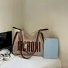 Bolsa de Hombro de Lona Grande de Alta Gama Casual Estilo Ins Versión Coreana 2026