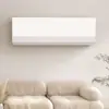 Funda Elástica de Cobertura Total para Aire Acondicionado, Color Sólido, Universal para Todas las Marcas, Adecuada para Unidades de Pared Gree, Haier, Midea, Dormitorio, Sala de Estar, Estilo Crema