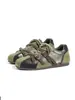 Zapatos de mujer de bloques de color retro, nuevo modelo otoño 2026, zapatillas de entrenamiento alemanas de doble correa, zapatos deportivos casuales de suela blanda para mujer