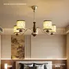 Lámpara de araña estética de la dinastía Song oriental para sala de estar Lámparas de restaurante estilo antiguo de tela Zen chino nuevo creativas y elegantes para dormitorio