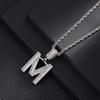 Colgante con letras de hip-hop transfronterizas europeas y americanas, conjunto de cobre, collar de circón, joyería con personalidad, diseño de nicho, colgante para hombre