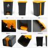 Bote de basura de gran capacidad con tapa para uso comercial, cocina, comedor, exterior, patio, hotel, hogar, pedal