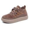 Zapatos de Algodón Nuevos de Invierno para Mujer con Forro de Felpa, Botas de Nieve Cálidas de Suela Gruesa, Zapatos Versátiles Cómodos de Moda Retro para Mamá