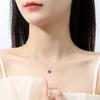 Collar de Diamantes en Forma de Corazón de Plata Esterlina S925 Nicho de Estilo Japonés y Coreano para Mujer, Versátil, de Alta Gama, Regalo de San Valentín, Cadena para Clavícula de Mujer