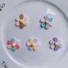 Acessórios de joias de flor pétalas coloridas corda de cabelo clip de joia DIY patch chinelos papelaria adesivos decorativos atacado