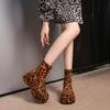 [Personalizado] 868 Nuevas Botas de Media Caña de Tacón Plano Elástico Otoño e Invierno 2024 Botas Ajustadas Botas Martin Más Fáciles de Combinar Tacón Medio