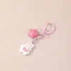 Chaveiro de Coelho Estrela de Cinco Pontas Criativo DIY Liga de Zinco Coelho Conjunto de Fone de Ouvido Decoração de Bolsa Mochila Corrente para Celular Pingente